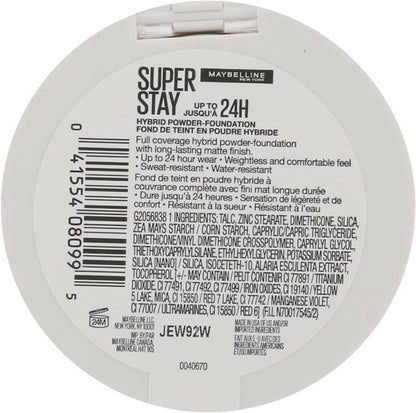 MAYBELLINE New York Super Stay Up To 24Hr Hybrid Powder-Foundation, 220, 0.21 oz