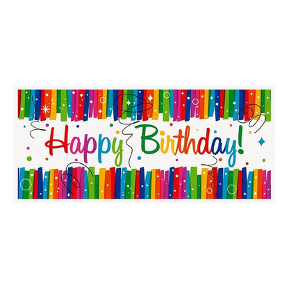 RNBOW RIBN BDAY 9" PLT 8CT