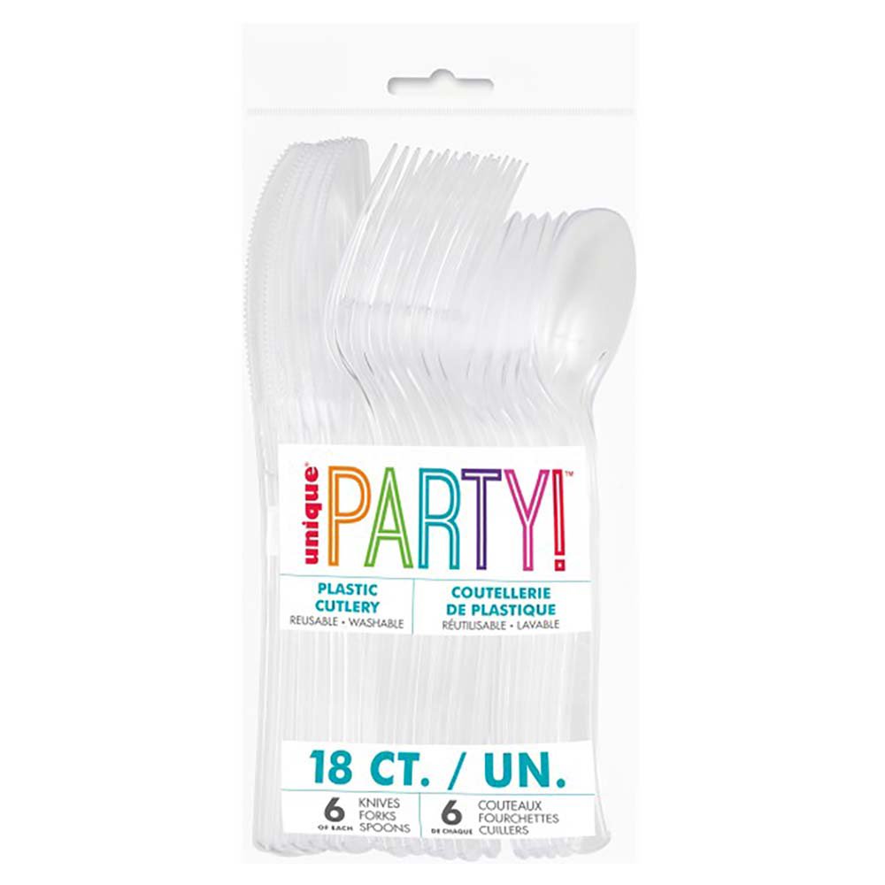 SENSATIONS Assorted Plastic Cutlery - Clear, 24 count