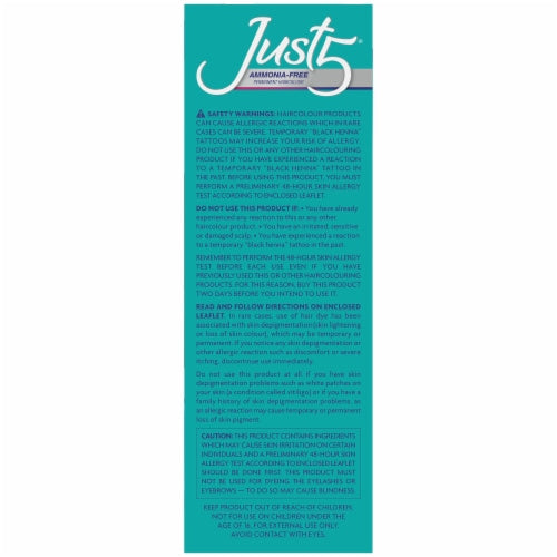 Just 5 Color Rich Black J-40 Ammonia Free Permanent