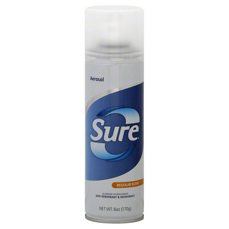 Sure Deodorant Antiperspirant Regular Aerosol 48Hr 6oz