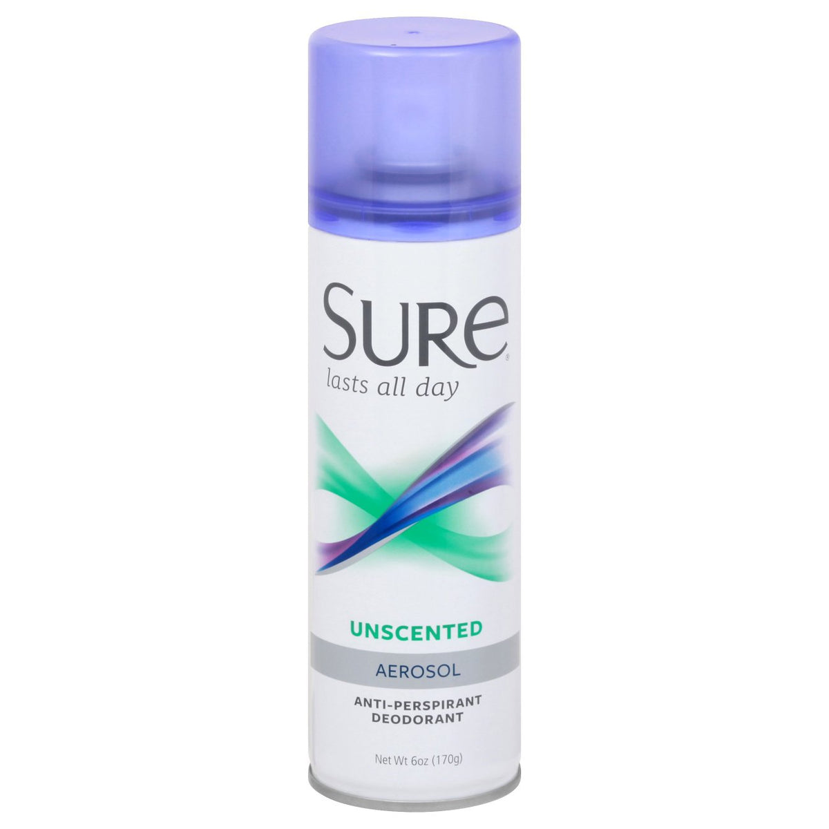 Sure Deodorant Antiperspirant Unscented Aerosol 48Hr 6oz