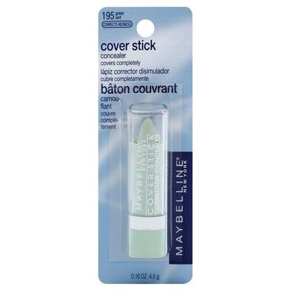 MAYBELLINE New York Cover Stick Corrector Concealer, Green Corrects Redness, 0.16 oz