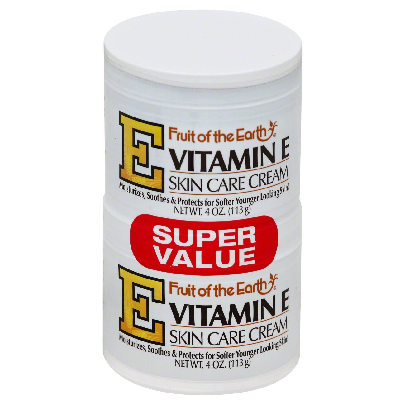Fruit Of The Earth Bogo Cream Vitamin-E 4oz Jar