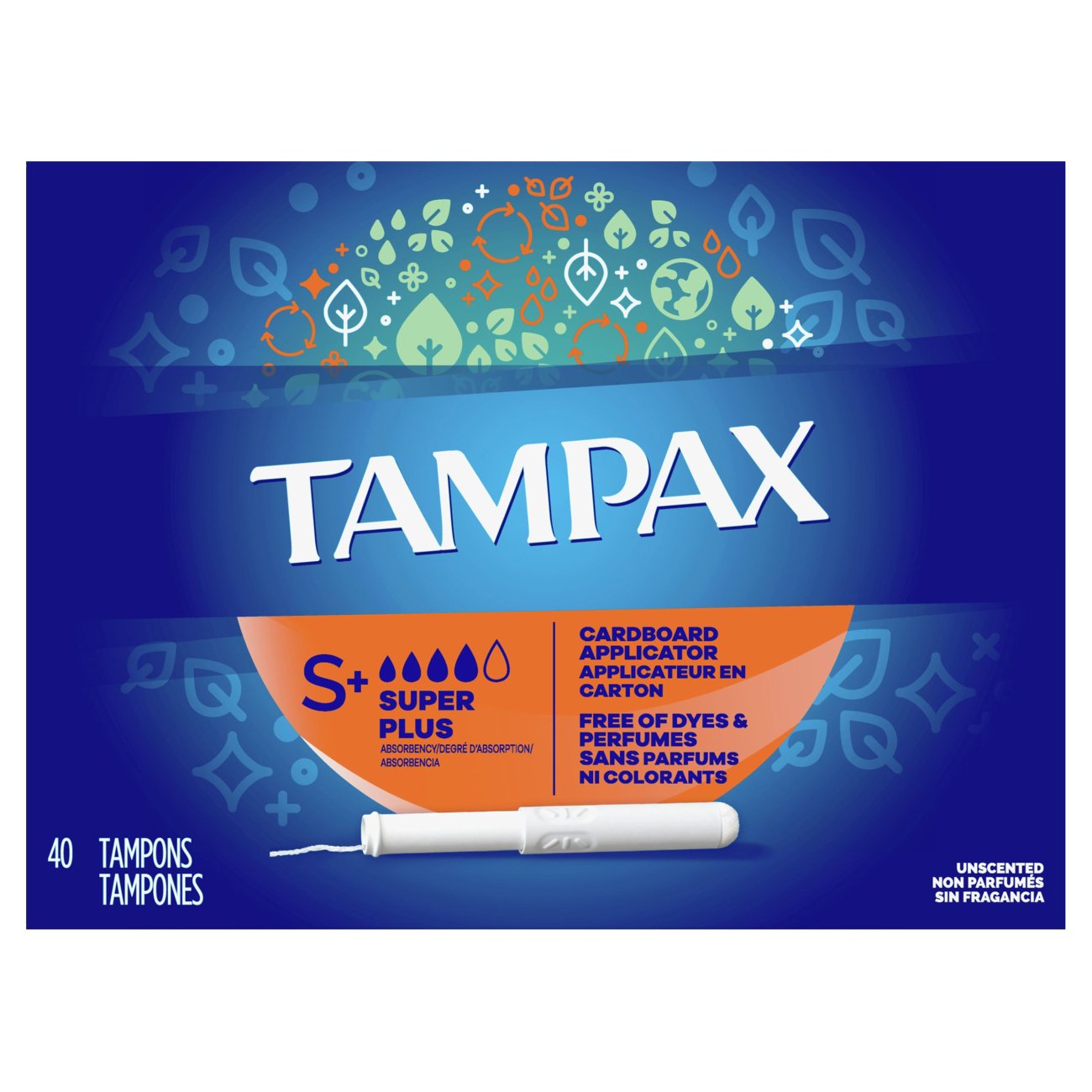 Tampax Tampons Super Plus 40 Count  Unscented