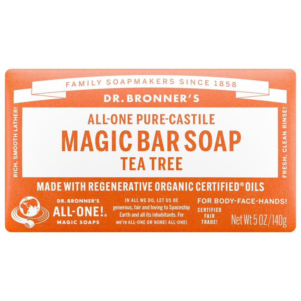 DR. BRONNER'S BAR SOAP,OG3,T TREE, HEMP