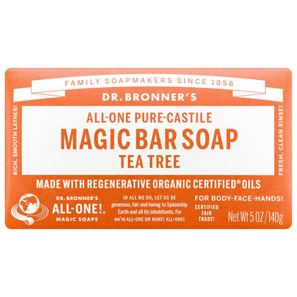 DR. BRONNER'S BAR SOAP,OG3,T TREE, HEMP