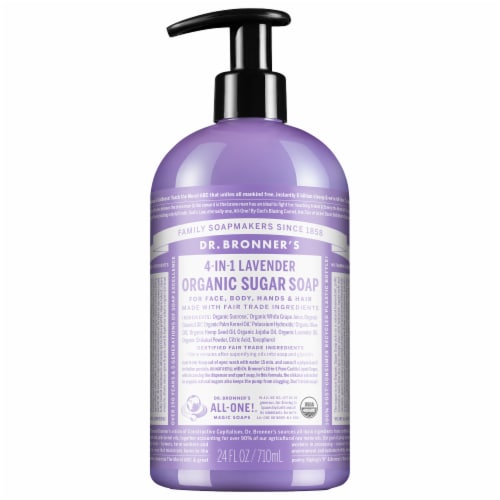 Dr. Bronners Organic Sugar Soap 12oz Lavender Pump