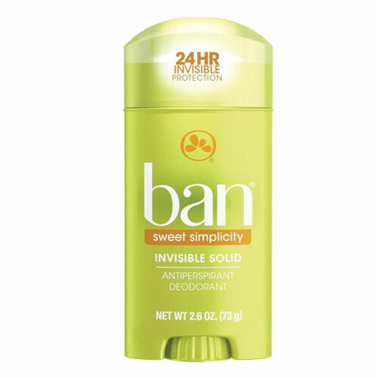 Ban Deodorant 2.6oz Invisible Solid Sweet Simplicity