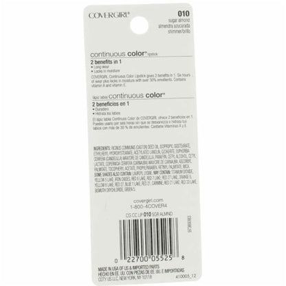 COVERGIRL Continuous Color Lipstick - 010 Sugar Almond