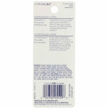 COVERGIRL Continuous Color Lipstick - 030 It's Your Mauve