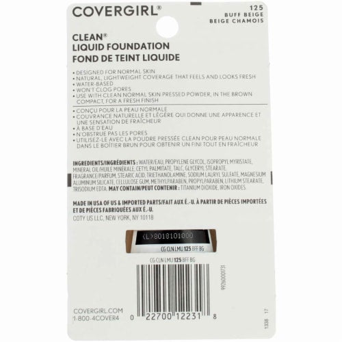 COVERGIRL Clean Makeup Liquid Foundation - 125 Buff Beige