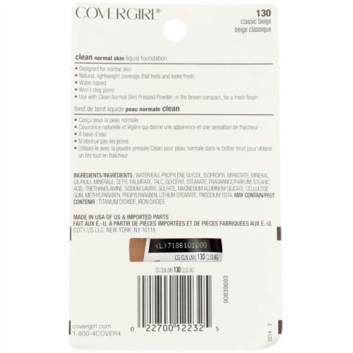 COVERGIRL Clean Makeup Liquid Foundation - 130 Classic Beige