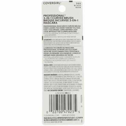 COVERGIRL Professional 3-in-1 Curved Brush Mascara - 205 Black