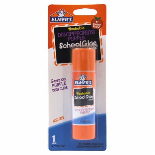 ELMER'S Washable School Glue Stick - Disappearing Purple, 0.77 oz