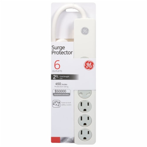 GE 6-Outlet Surge Protector White 33656 - 1.0 ea