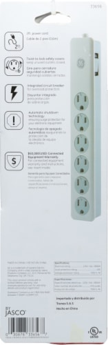 GE 6-Outlet Surge Protector White 33656 - 1.0 ea