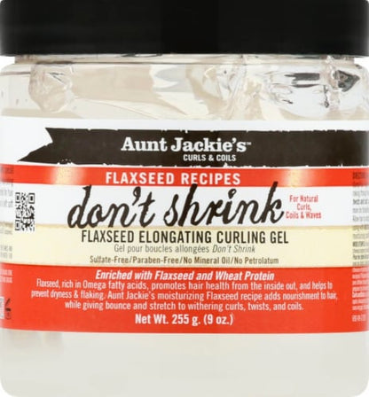 Aunt Jackies Don'T Shrink Flaxseed Curling Gel 3oz Tube