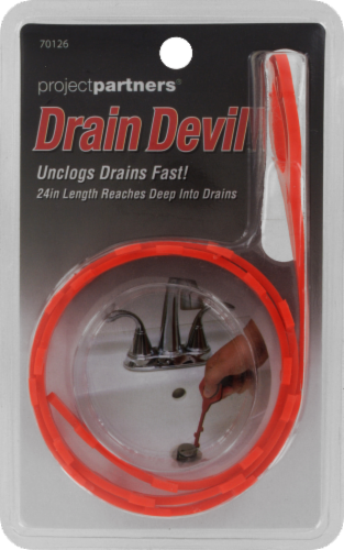 Project Partners Drain Devil Drain Cleaner Strip - Red