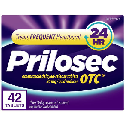 Prilosec Otc Treats Frequent Heartburn 24Hr 14 Tablets