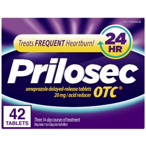 Prilosec Otc Treats Frequent Heartburn 24Hr 14 Tablets