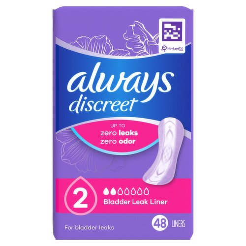 Always Discreet Size 2 Bladder Leak Liner 48 Count