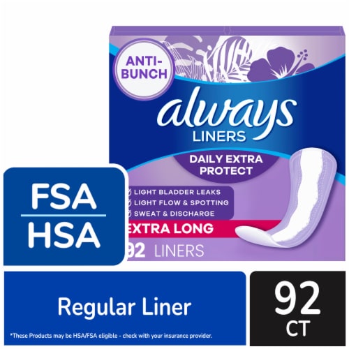 Always Liners Extra Protect Long 48 Count Unscented