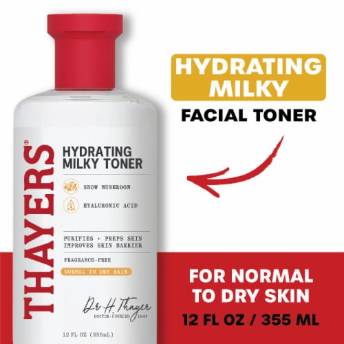 Thayers Natural Remedies Milky Hydrating Face Toner with Snow Mushroom and Hyaluronic Acid, 8.5 oz