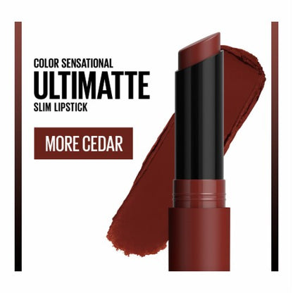 MAYBELLINE New York Color Sensational Ultimatte Slim Lipstick Makeup, 188 More Cedar