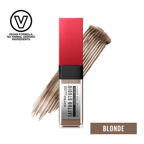 Maybelline Tattoo Studio Brow Styling Gel, Up to 36HR Wear, Blonde, 0.2 fl oz