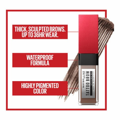 Maybelline Tattoo Studio Brow Styling Gel, Up to 36HR Wear, Blonde, 0.2 fl oz