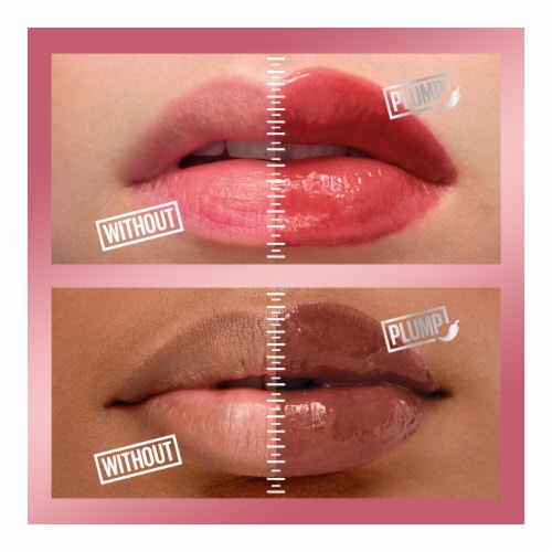 MAYBELLINE New York Lifter Plump Lip Plumping Gloss Makeup, 008 Hot Honey, 0.18 oz