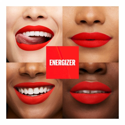 MAYBELLINE New York Super Stay Matte Ink Liquid Lip Color, Moodmakers Lipstick Collection, Energizer