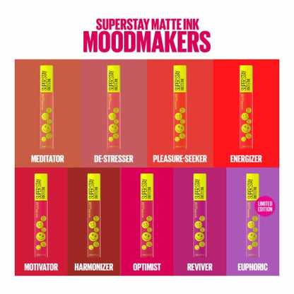 MAYBELLINE New York Super Stay Matte Ink Liquid Lip Color, Moodmakers Lipstick Collection, Motivator