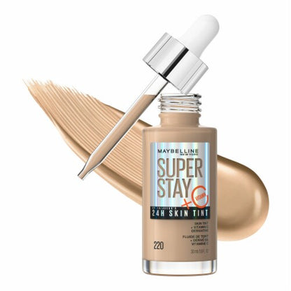 MAYBELLINE New York Super Stay Long-Lasting Skin Tint with Vitamin C, 220, 1 oz
