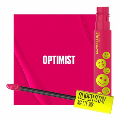 MAYBELLINE New York Super Stay Matte Ink Liquid Lip Color, Moodmakers Lipstick Collection, Optimist