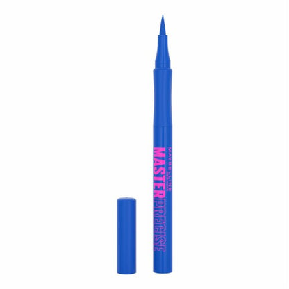 MAYBELLINE New York Master Precise All Day Liquid Eyeliner Makeup, 113 Cobalt Blue, 0.034 oz