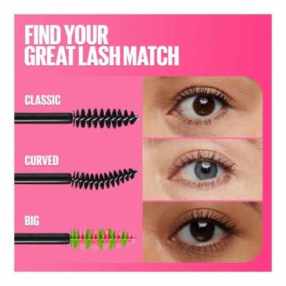 MAYBELLINE New York Great Lash Big Washable Mascara, 130 Blackest Black, 0.34 oz