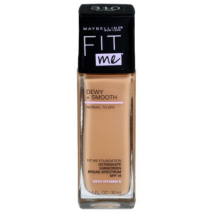 MAYBELLINE New York Fit Me Dewy + Smooth Foundation Makeup, 375 Java, 1 oz