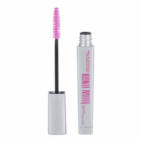 MAYBELLINE New York Illegal Length Fiber Extensions Washable Mascara, 930 Blackest Black, 0.22 oz