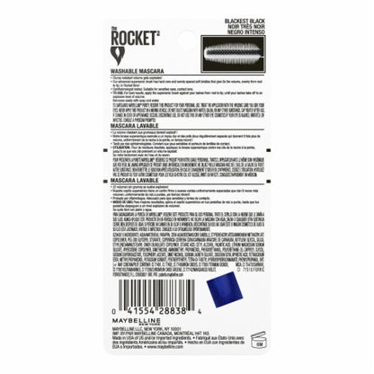 MAYBELLINE New York The Rocket Washable Mascara, 400 Blackest Black, 0.3 oz