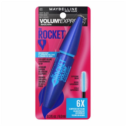 MAYBELLINE New York The Rocket Waterproof Mascara, 411 Very Black, 0.3 oz