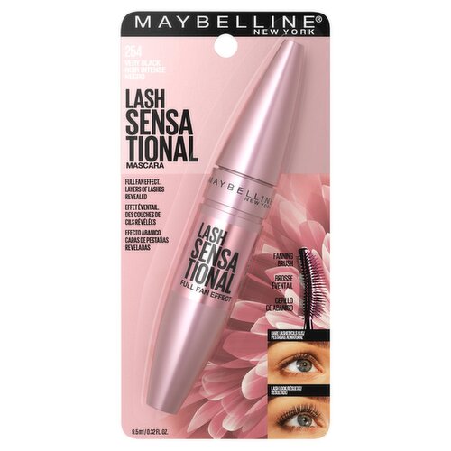 MAYBELLINE New York Lash Sensational Washable Mascara, 254 Very Black, 0.32 oz