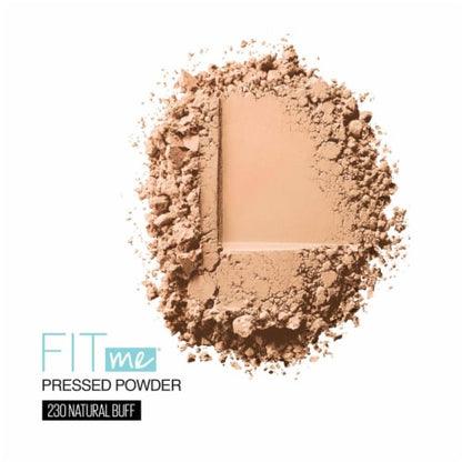 MAYBELLINE New York Fit Me Matte + Poreless Pressed Face Powder Makeup, 230 Natural Buff, 0.29 oz