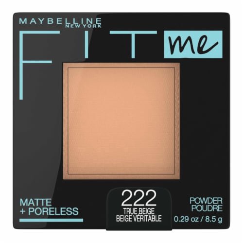 MAYBELLINE New York Fit Me Matte + Poreless Pressed Face Powder Makeup, 222 True Beige, 0.29 oz