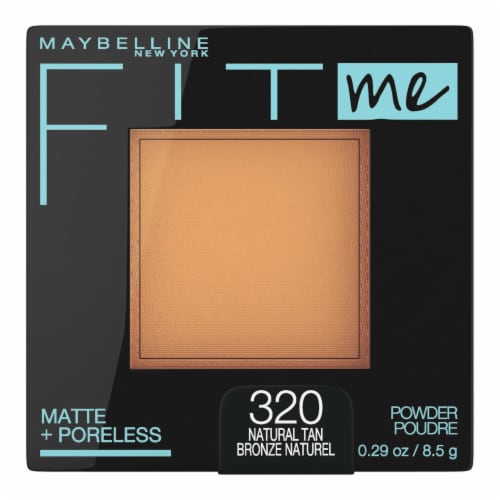 MAYBELLINE New York Fit Me Matte + Poreless Pressed Face Powder Makeup, 320 Natural Tan, 0.29 oz