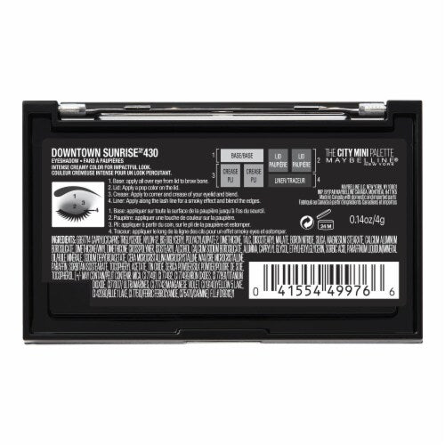 MAYBELLINE New York The City Mini Eyeshadow Palette, 430 Downtown Sunrise, 0.14 oz