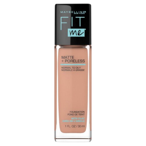 MAYBELLINE New York Fit Me Matte + Poreless Foundation Makeup, 242 Light Honey, 1 oz