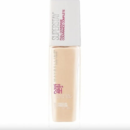 Maybelline Super Stay Longwear Liquid Foundation, Up to 30HR Wear, 110 Porcelain, 1 fl oz