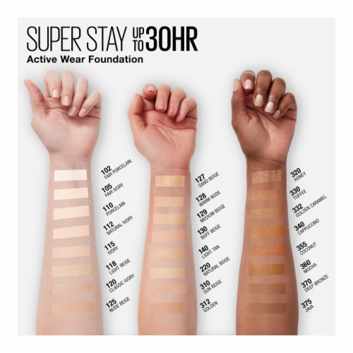 Maybelline Super Stay Longwear Liquid Foundation, Up to 30HR Wear, 130 Buff Beige, 1 fl oz